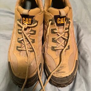 Mens Tan Work Boots - Rugged Outdoor Safety Shoe